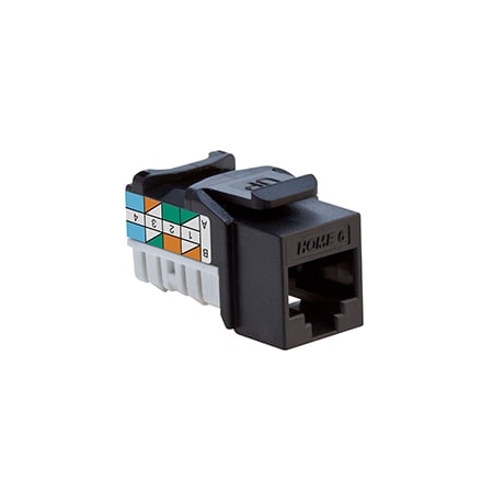 Leviton RJ JACK AND MODULE Q/PORT CAT6 RESI HOME JACK BK 61HOM-RE6